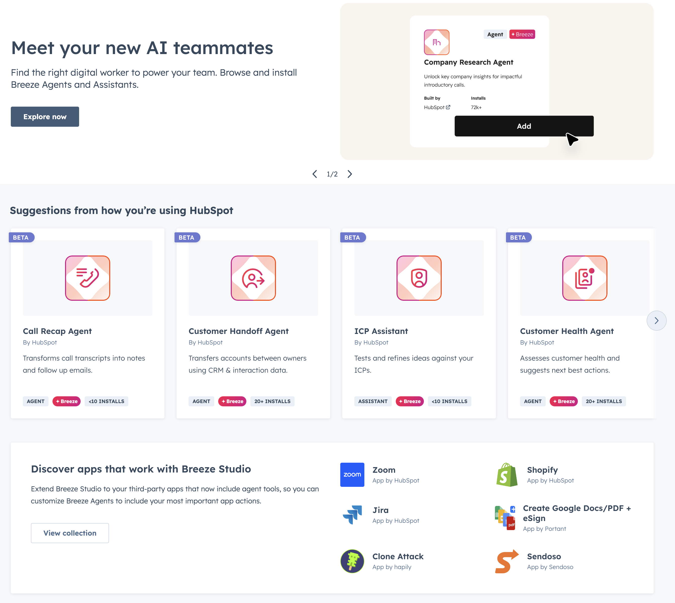 Breeze Agents and Marketplace